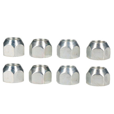 AB Tools 1/2" Unf Conical Wheel Nuts Nut Pack Of 8 For Trailer Caravan Suspension Hubs from B&Q