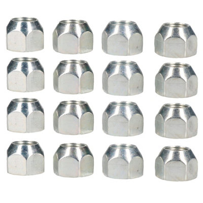 AB Tools 1/2" Unf Conical Wheel Nuts Nut Pack Of 16 For Trailer Caravan Suspension Hubs from B&Q