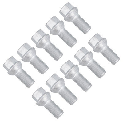 B&Q -  M14 X 1.5 Replacement Wheel Bolts Spherical For Trailer Hubs Hub Pack Of 10