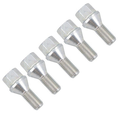 AB Tools M12 X 1.5 Replacement Wheel Bolts Conical For Trailer Hubs Hub Pack Of 5 from B&Q