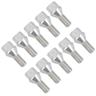 AB Tools M12 X 1.5 Replacement Wheel Bolts Conical For Trailer Hubs Hub Pack Of 10 from B&Q