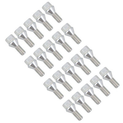 AB Tools M12 X 1.5 Replacement Wheel Bolts Conical For Trailer Hubs Hub Pack Of 20 from B&Q