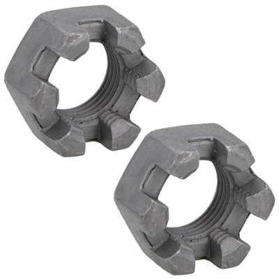 AB Tools 5/8" Unf Slotted Castle Nuts For Trailer Hubs Castellated Hub Bearing Nuts 2Pk from B&Q