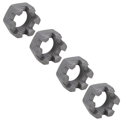 AB Tools 5/8" Unf Slotted Castle Nuts For Trailer Hubs Castellated Hub Bearing Nuts 4Pk from B&Q