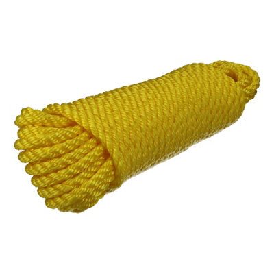 AB Tools 10mm X 20M Multi-Purpose Utility Polypropylene Rope High Vis Fastener Fastening from B&Q