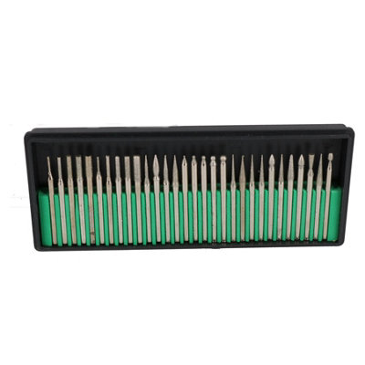 AB Tools Diamond Deburring Engraving Set Suitable For Most Rotary Tools 150 Grit 30Pc from B&Q