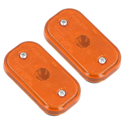 Ab Tools 2 X Replacement Side Marker / Lamp Trailer Caravan Amber/Orange/Light