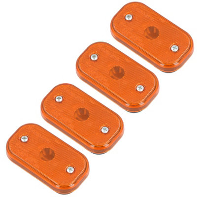 B&Q -  4 X Replacement Amber Orange Side Marker Light / Lamp Trailer Caravan