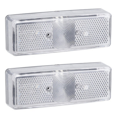 AB Tools Front Position Marker Light Lamp White Clear For Trailer Caravan Van 2 Pack from B&Q