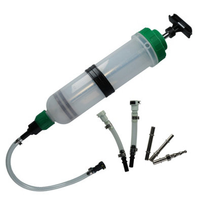 B&Q -  Fuel Retriever Syringe 1.5 Ltr Suction Pump Fuel Tank Drainer Primer Au617