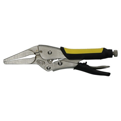 B&Q -  225mm Long Nose Locking Pliers Mole Grip Wrench Vise Grips