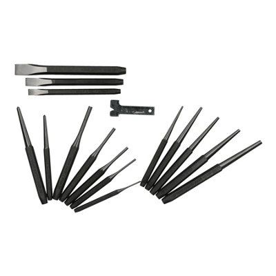 Ab Tools 16Pc Punch & Chisel Metal Marker Taper Cold Chisel Pin Punches Centre Punch
