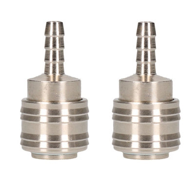 Apollo Slab Tech Euro Air Hose Connector Fitting Female Quick Release With Hose Tail Barb 2Pk from B&Q