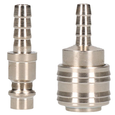 AB Tools Euro Air Hose Connector Fitting Quick Release Pack With Hose Tail Barb 2Pk from B&Q