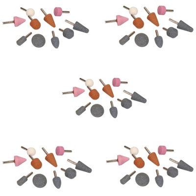 B&Q -  50Pc Assorted Mounted Abrasive Polishing Grinding Sanding Stones 6mm Shaft