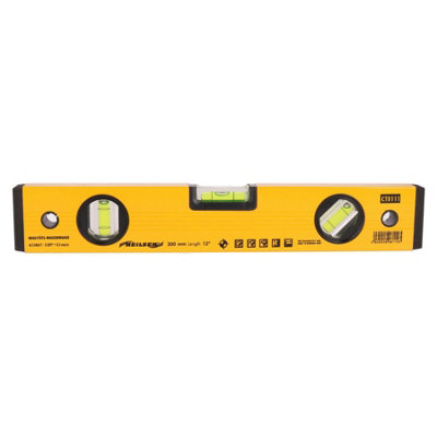 B&Q -  12" / 300mm Aluminium Scaffolding Builders Spirit Level Handheld Straight Levels