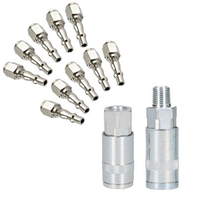 AB Tools 12Pc Airline Air Line Quick Release Compressor Fittings With 1/4 Bsp Attachments from B&Q