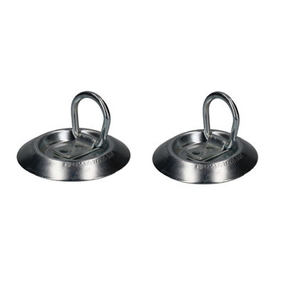AB Tools Surface Mount Tie Down Lashing Eye Strap Anchor Ring Point 2 Pack from B&Q