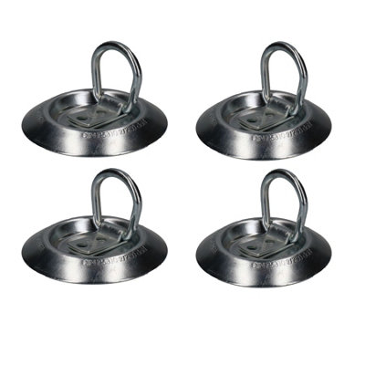 AB Tools Surface Mount Tie Down Lashing Eye Strap Anchor Ring Point 4 Pack from B&Q
