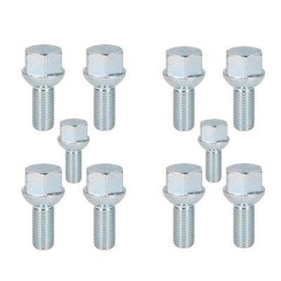 AB Tools 10 Pack M12 X 1.5 Trailer Wheel Spherical Bolt For Ifor Williams Indespension from B&Q