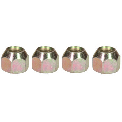 Ab Tools Pack Of 4 3/8" Unf Conical Wheel Nuts Nut For Trailer Suspension Hubs Trailers