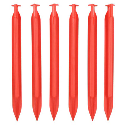 AB Tools 6Pc Heavy Duty Plastic Tent Awnings Marquees Pegs For Camping 220mm Long from B&Q
