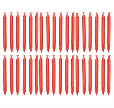 AB Tools 36Pc Heavy Duty Plastic Tent Awnings Marquees Pegs For Camping 220mm Long from B&Q