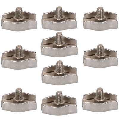 AB Tools 5mm Simplex Wire Rope / Cable Clamp Grips 10 Pack 316 Marine Stainless Steel from B&Q