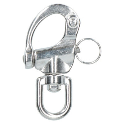 AB Tools Snap Shackle With Swivel Marine Grade 316 Stainless Steel Rigging Carabiner from B&Q
