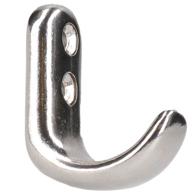 AB Tools Stainless Steel Coat Hook 40mm By 31mm Polished Marine Grade 316 from B&Q