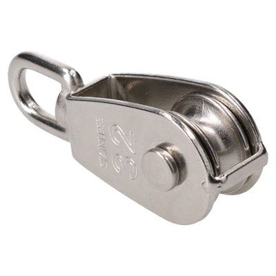 Ab Tools 32Mm Pulley Block Rope Rigging 316 Marine Grade Stainless Steel Swivel Eye