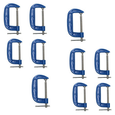 AB Tools 4" / 100mm Heavy Duty G Clamp C C Grip Holder Clasp Vice Clamping 10 Pack from B&Q