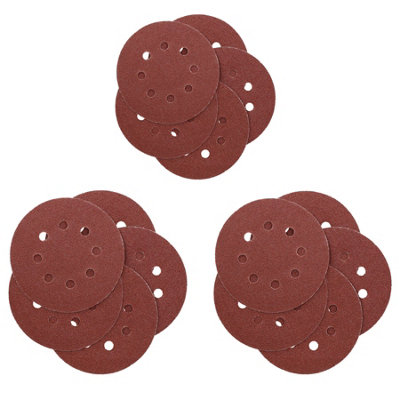 AB Tools 125mm 5" Hook And Loop Sanding Sander Abrasive Da Discs Coarse 60 Grit 15Pc from B&Q
