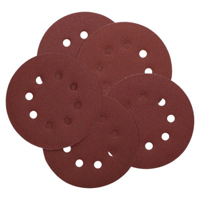 AB Tools 125mm 5" Hook And Loop Sanding Sander Abrasive Da Discs Fine 120 Grit 5Pc from B&Q