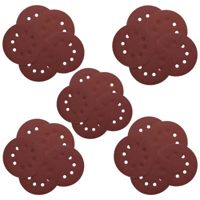 AB Tools 125mm 5" Hook And Loop Sanding Sander Abrasive Da Discs Fine 120 Grit 25Pc from B&Q