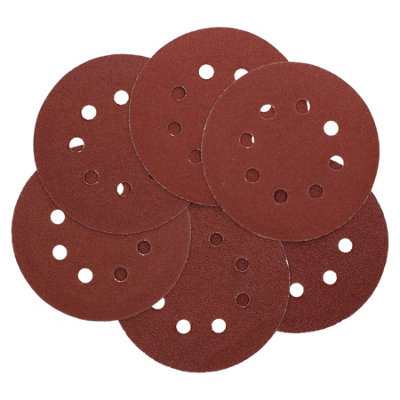 AB Tools 125mm 5" Hook And Loop Sanding Sander Abrasive Da Discs Mixed Grit 6Pc from B&Q