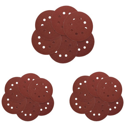 AB Tools 125mm 5" Hook And Loop Sanding Sander Abrasive Da Discs Mixed Grit 18Pc from B&Q