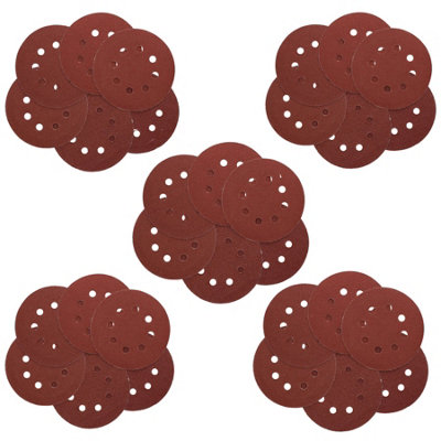 AB Tools 125mm 5" Hook And Loop Sanding Sander Abrasive Da Discs Mixed Grit 30Pc from B&Q