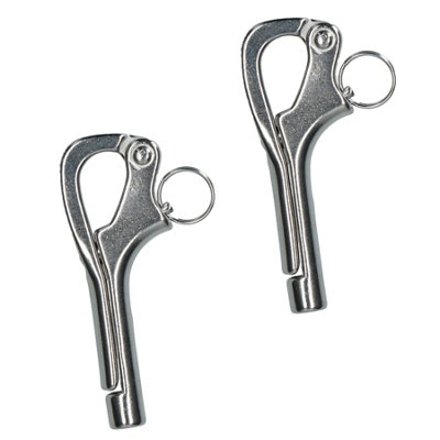 AB Tools 4" Pelican Hook Eye For Boat Guard Rail Marine Grade 316 Stainless Steel 2 Pack from B&Q