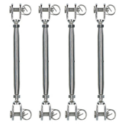 AB Tools Rigging Screw 5mm Jaw To Jaw Turnbuckle Straining Marine Stainless 4 Pack from B&Q