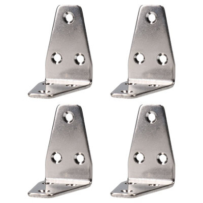 AB Tools Marine Angle Bracket 90 Degree Brace Marine Stainless Steel 56mm X 35mm 4Pk from B&Q