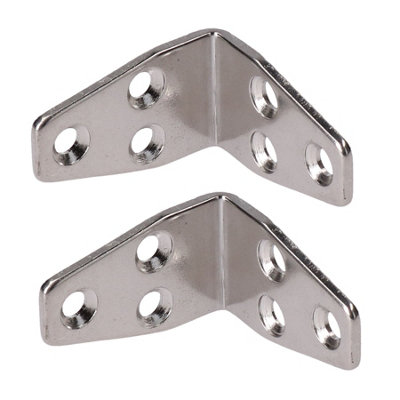 AB Tools Marine Angle Bracket 90 Degree Brace Marine Stainless Steel 41mm X 25mm 2Pk from B&Q