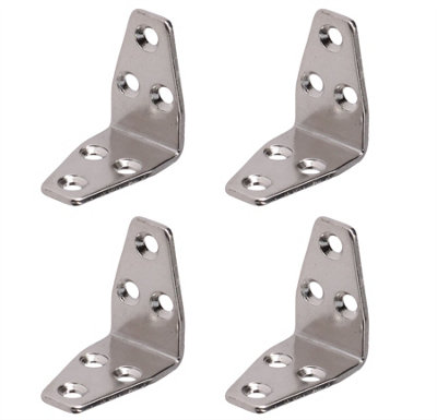 AB Tools Marine Angle Bracket 90 Degree Brace Marine Stainless Steel 41mm X 25mm 4Pk from B&Q