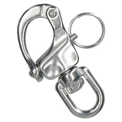 AB Tools Snap Shackle With Swivel Marine Grade 70mm Stainless Steel Rigging Carabiner from B&Q