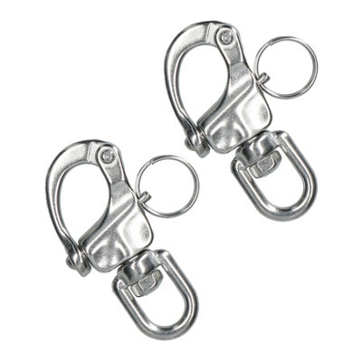 AB Tools Snap Shackle Swivel Marine Grade 70mm Stainless Steel Rigging Carabiner 2Pk from B&Q