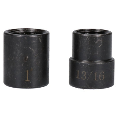 B&Q -  2Pc 1/2" Drive Twist Locking Wheel Nut Socket Remover / Removal 1926mm