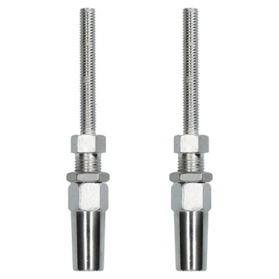 AB Tools 5mm Wire Cable Rope Rigging Stud Terminal Swageless Diy Fitting Stainless 2Pk from B&Q