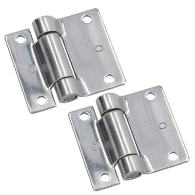 AB Tools Stainless Steel Hinge Heavy Duty 65X73mm Industrial Door Hatch Locker 2Pk from B&Q