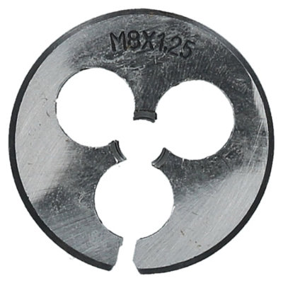 AB Tools Metric mm M8 X 1.25 Split Die Threading Tool Thread Cutter 38mm Tungsten Steel from B&Q