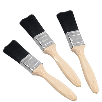 B&Q -  3Pc 40mm 1.5" Paint Brush Painters Decorators Decorating With Wooden Handle